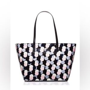 Kate Spade New York Gallery Drive Small Harmony Tote Pink and White Polka Dots